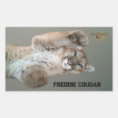 Freddie Cougar Rechteckiger Aufkleber (Vorderseite)