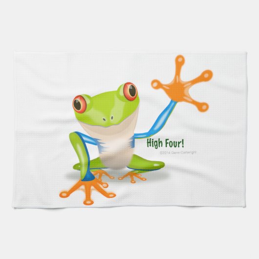 Freddie Frog "High Four" Geschirrtuch (Horizontal)
