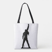 Freddie Mercury Pose Silhouette Tasche (Rückseite)