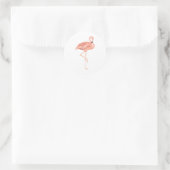 Freddy Flamingo Runder Aufkleber (Tasche)