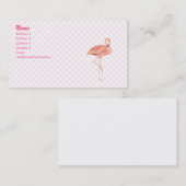 Freddy-Flamingo Visitenkarte (Vorne/Hinten)