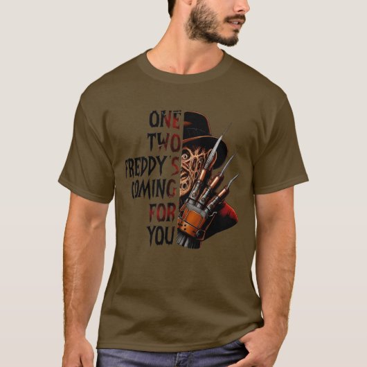 Freddy Horror Grafik Halloween T-Shirt (Vorderseite)