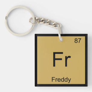 Freddy Name Chemie Element Periodensystem Schlüsselanhänger