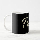 Freddy Name whitegold Tasse Teetasse Kaffeetasse (Links)