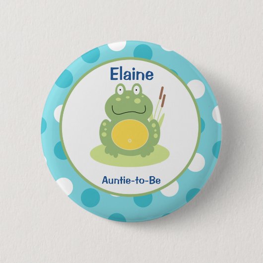 Freddy the Frog Customized name tag Button (Vorderseite)