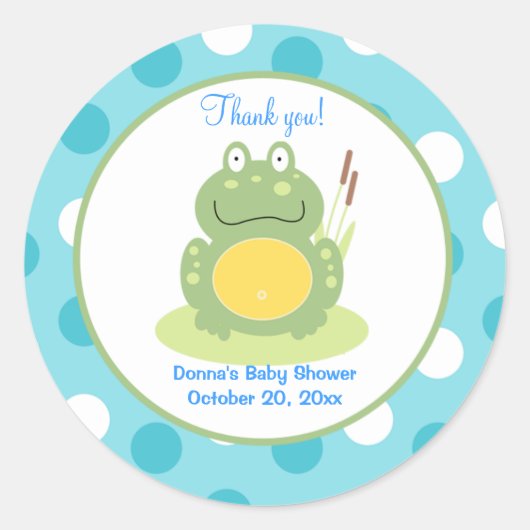Freddy the Frog Round Gevor Sticker (Vorderseite)