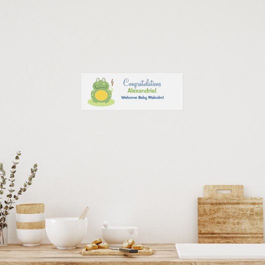 Freddy the Green Frog Baby Showbanner Poster (Küche)
