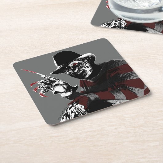 Freddy vs. Jason | Freddy Seeing Red Rechteckiger Pappuntersetzer (angewinkelt)