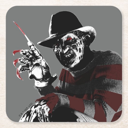 Freddy vs. Jason | Freddy Seeing Red Rechteckiger Pappuntersetzer (Vorderseite)