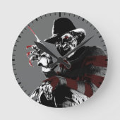Freddy vs. Jason | Freddy Seeing Red Runde Wanduhr (Vorderseite)