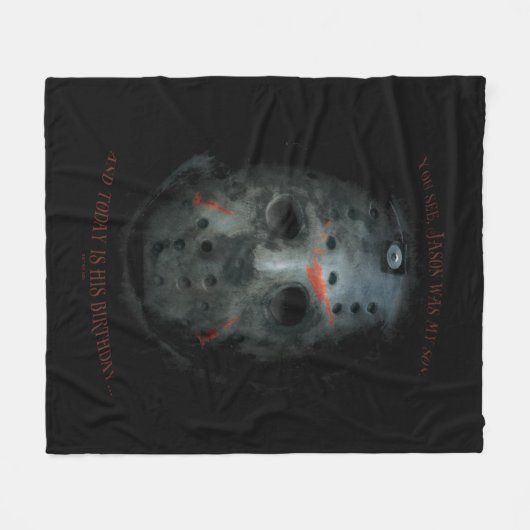 Freddy vs. Jason | Jason Mask Zitat Fleecedecke (Vorderseite (Horizontal))