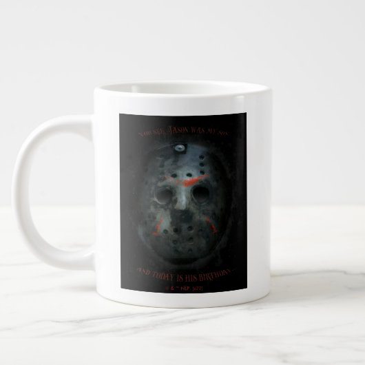 Freddy vs. Jason | Jason Mask Zitat Jumbo-Tasse (Links)