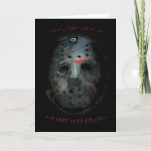 Freddy vs. Jason | Jason Mask Zitat Karte (Vorderseite)