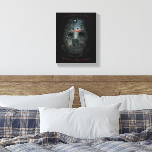 Freddy vs. Jason | Jason Mask Zitat Leinwanddruck (Insitu (Schlafzimmer))
