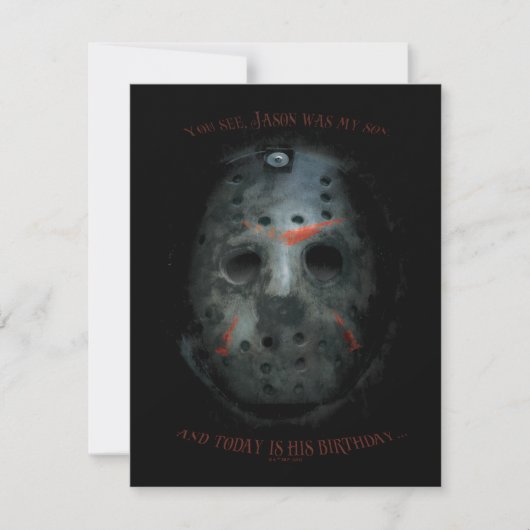 Freddy vs. Jason | Jason Mask Zitat Mitteilungskarte (Vorderseite)