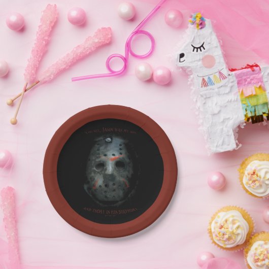 Freddy vs. Jason | Jason Mask Zitat Pappteller (Party)