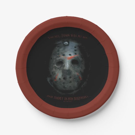 Freddy vs. Jason | Jason Mask Zitat Pappteller (Vorderseite)