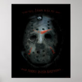 Freddy vs. Jason | Jason Mask Zitat Poster (Vorne)