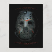 Freddy vs. Jason | Jason Mask Zitat Postkarte (Vorderseite)
