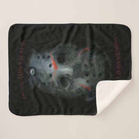 Freddy vs. Jason | Jason Mask Zitat Sherpadecke (Vorderseite (Horizontal))