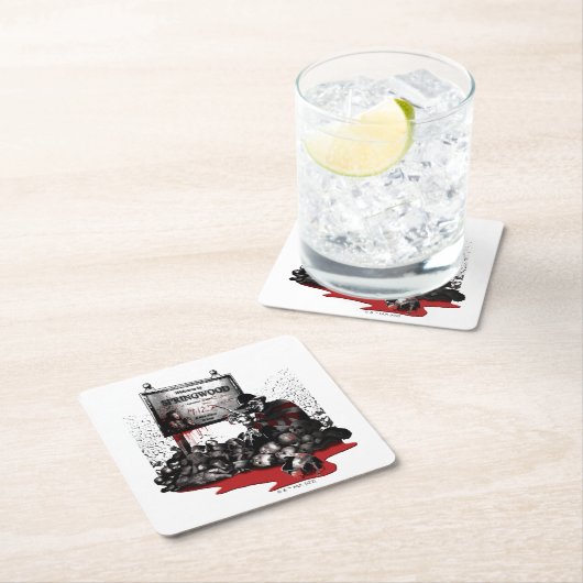 Freddy vs. Jason | Welcome to Springwood Rechteckiger Pappuntersetzer (Vor Ort)