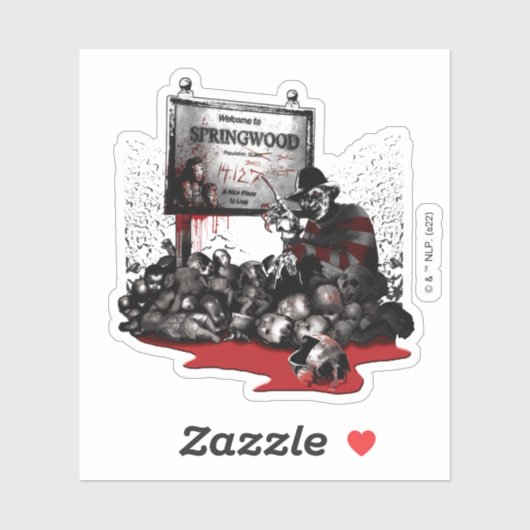 Freddy vs. Jason | Willkommen in Springwood Aufkleber (Blatt)