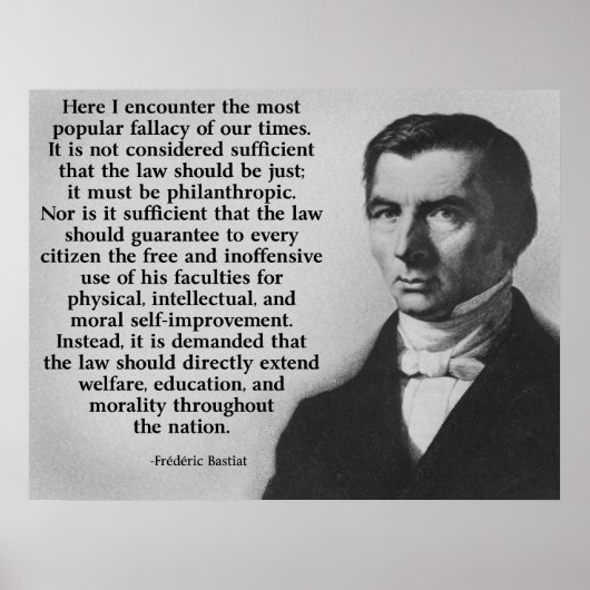 Frederic Bastiat Das Gesetz Poster (Vorne)