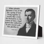 Frederic Bastiat Plunder Zitat Fotoplatte (Seite)