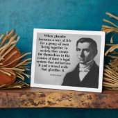 Frederic Bastiat Plunder Zitat Fotoplatte (Seite)