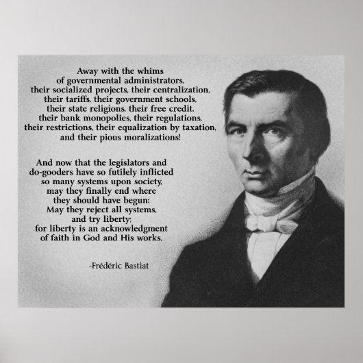 Frederic Bastiat Try Liberty Poster (Vorne)