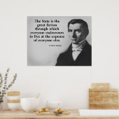 Frederic Bastiat Zitat Poster (Küche)
