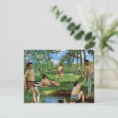 Frederic Bazille- Bathers (Sommerszene) Postkarte (Stehend Vorderseite)