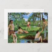 Frederic Bazille- Bathers (Sommerszene) Postkarte (Vorne/Hinten)