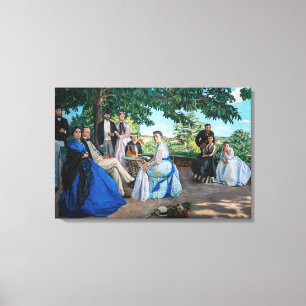 Frédéric Bazille - Das Familientreffen Leinwanddruck