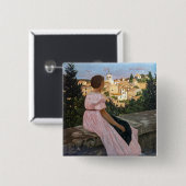 Frederic Bazille - Das rosa Kleid Button (Vorne & Hinten)