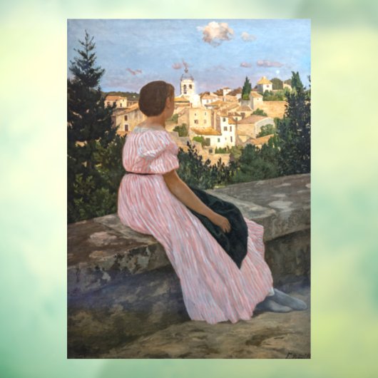 Frederic Bazille - Das rosa Kleid Fensteraufkleber (Blatt 3)