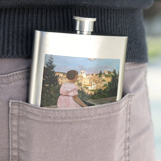 Frederic Bazille - Das rosa Kleid Flachmann (Beispiel)