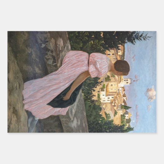 Frederic Bazille - Das rosa Kleid Geschenkpapier Set (Vorderseite 2)
