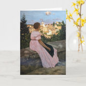 Frederic Bazille - Das rosa Kleid Karte (Gelbe Blume)