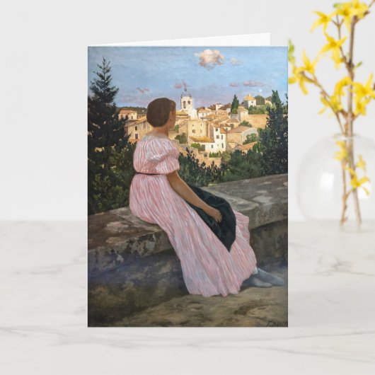 Frederic Bazille - Das rosa Kleid Karte (Gelbe Blume)