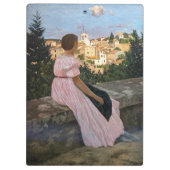 Frederic Bazille - Das rosa Kleid Klemmbrett (Rückseite)