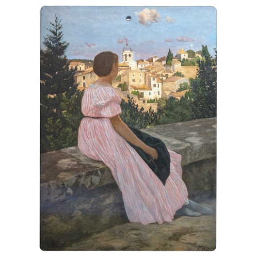 Frederic Bazille - Das rosa Kleid Klemmbrett (Rückseite)