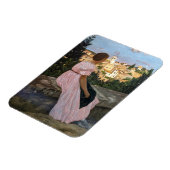 Frederic Bazille - Das rosa Kleid Magnet (Linke Seite)