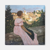 Frederic Bazille - Das rosa Kleid Magnet (Vorne)