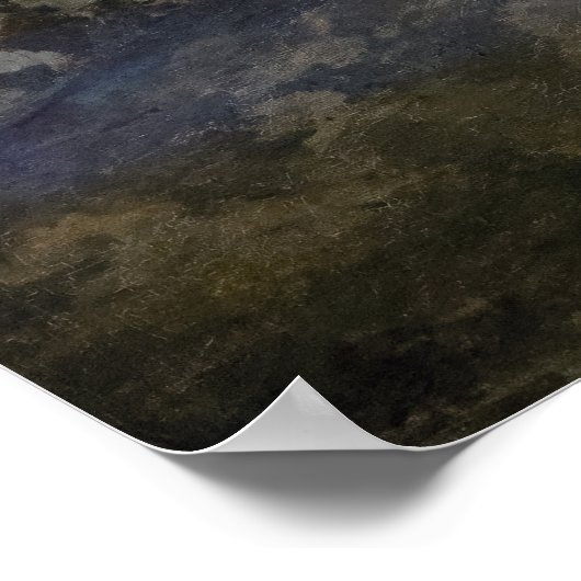 Frederic Bazille - Das rosa Kleid Poster (Ecke)