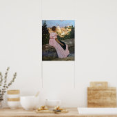 Frederic Bazille - Das rosa Kleid Poster (Küche)
