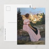 Frederic Bazille - Das rosa Kleid Postkarte (Vorne/Hinten)