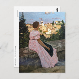Frederic Bazille - Das rosa Kleid Postkarte