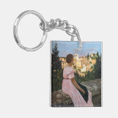 Frederic Bazille - Das rosa Kleid Schlüsselanhänger (Vorderseite links)