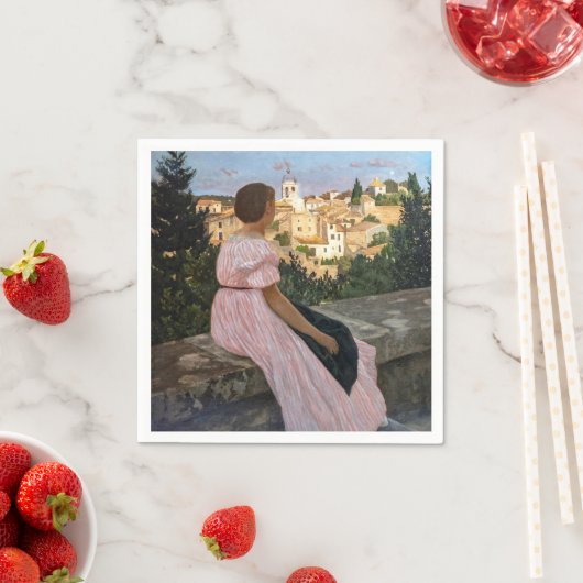 Frederic Bazille - Das rosa Kleid Serviette (Beispiel)